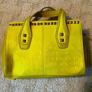 bright green handbag